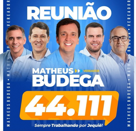 Agenda de campanha l Mateus Budega convida a todos para reunião de campanha no JTC nesta quarta-feira Agenda de campanha l Mateus Budega convida a todos para reunião de campanha no JTC nesta quarta-feira