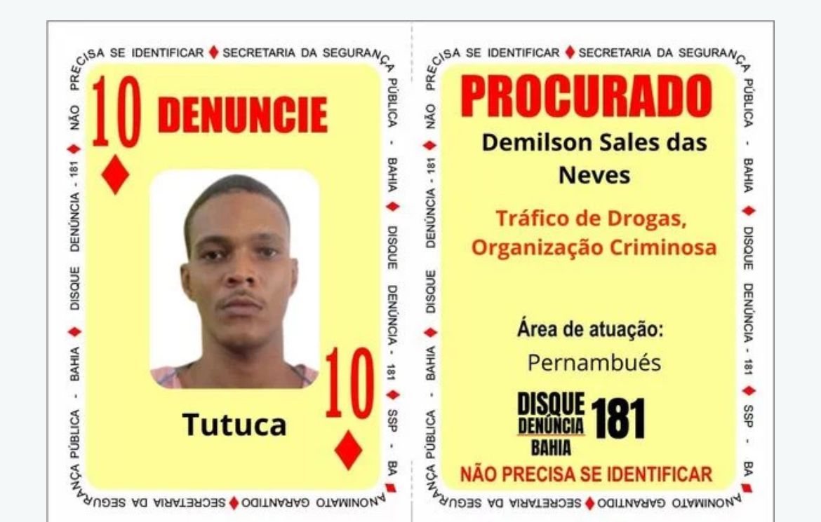 Forças da Segurança da Bahia e do RJ capturam 10 de Ouros do Baralho do Crime Forças da Segurança da Bahia e do RJ capturam 10 de Ouros do Baralho do Crime