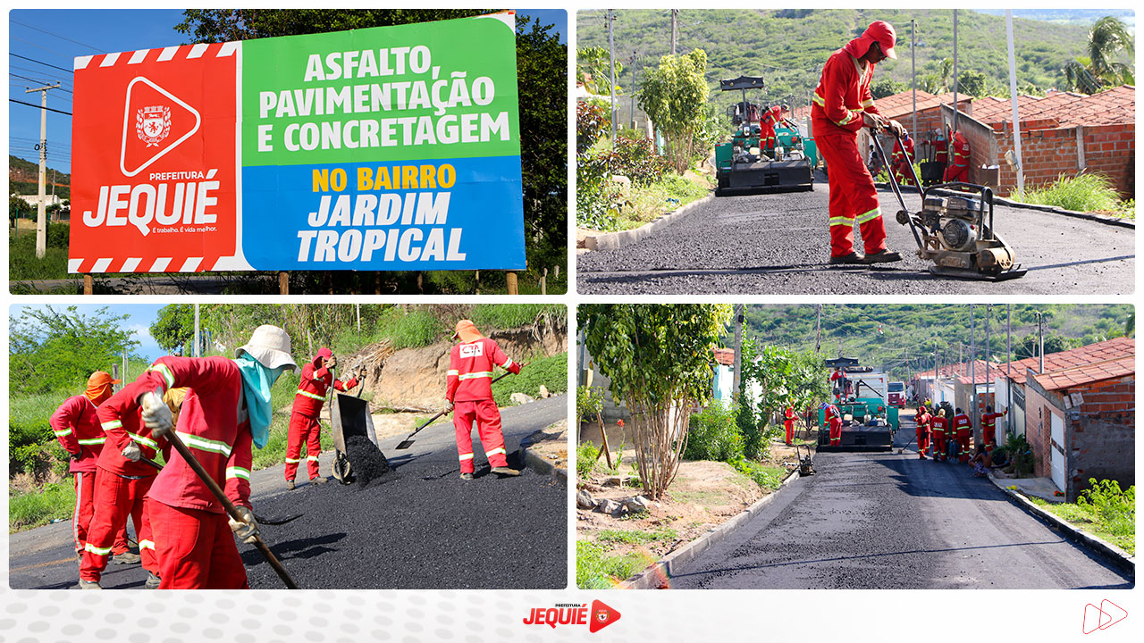 Prefeitura de Jequié amplia serviços de pavimentação contemplando moradores dos Loteamentos Água Branca, Vila Vitória e Jardim Tropical Prefeitura de Jequié amplia serviços de pavimentação contemplando moradores dos Loteamentos Água Branca, Vila Vitória e Jardim Tropical