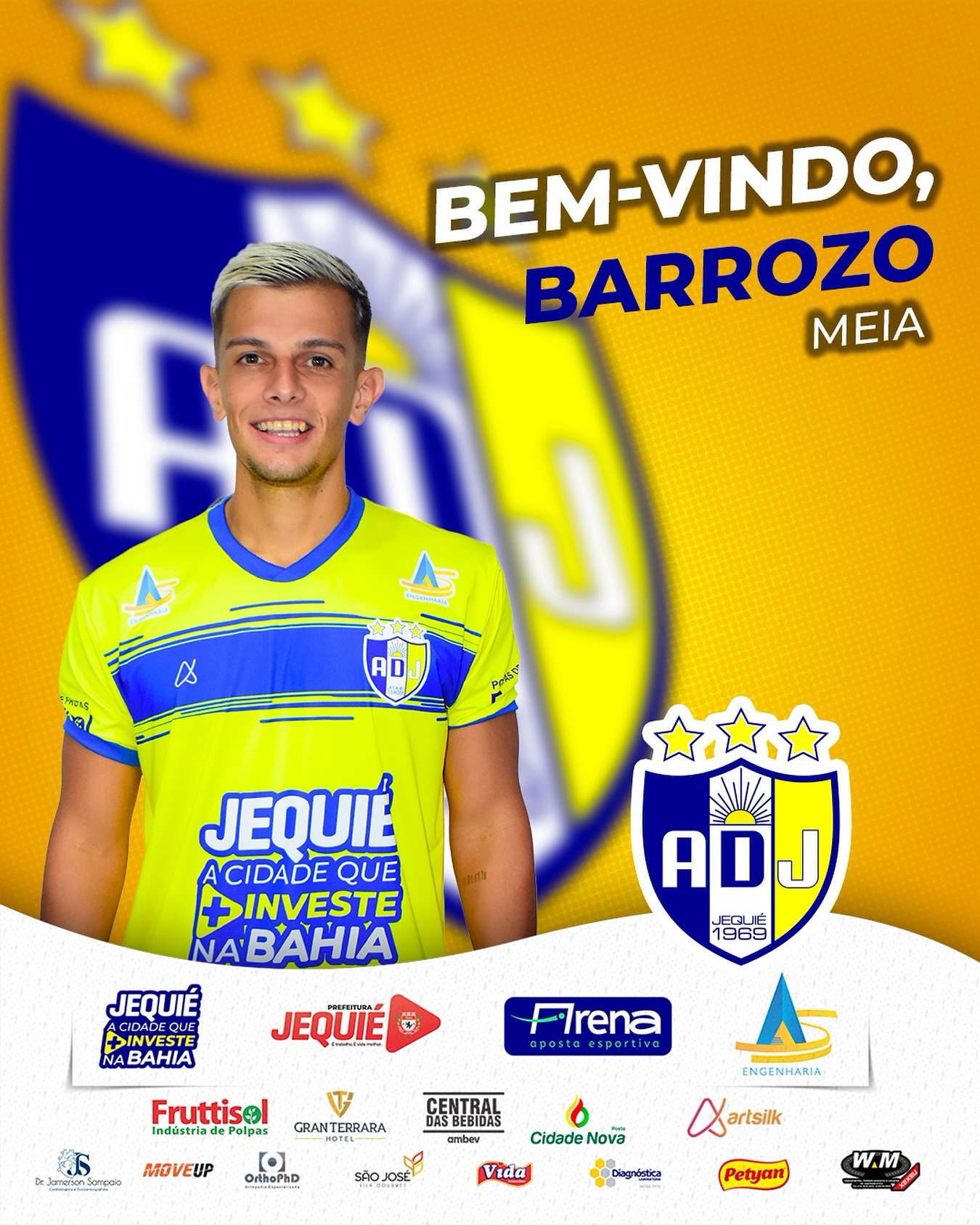 ADJ reforça o elenco com a contratação do meia atacante Barroso ADJ reforça o elenco com a contratação do meia atacante Barroso