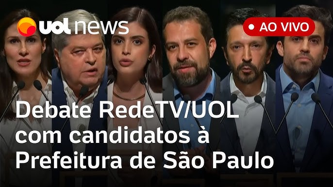 DEBATE AO VIVO DOS PREFEITURÁVEIS DE SÃO PAULO
