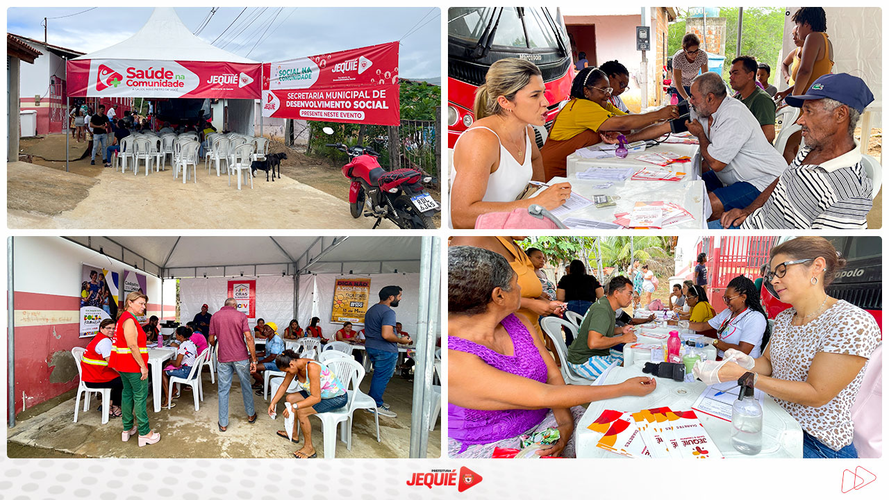 Projeto itinerante da Prefeitura de Jequié leva atendimentos de Saúde e serviços sociais aos moradores do distrito do Baixão