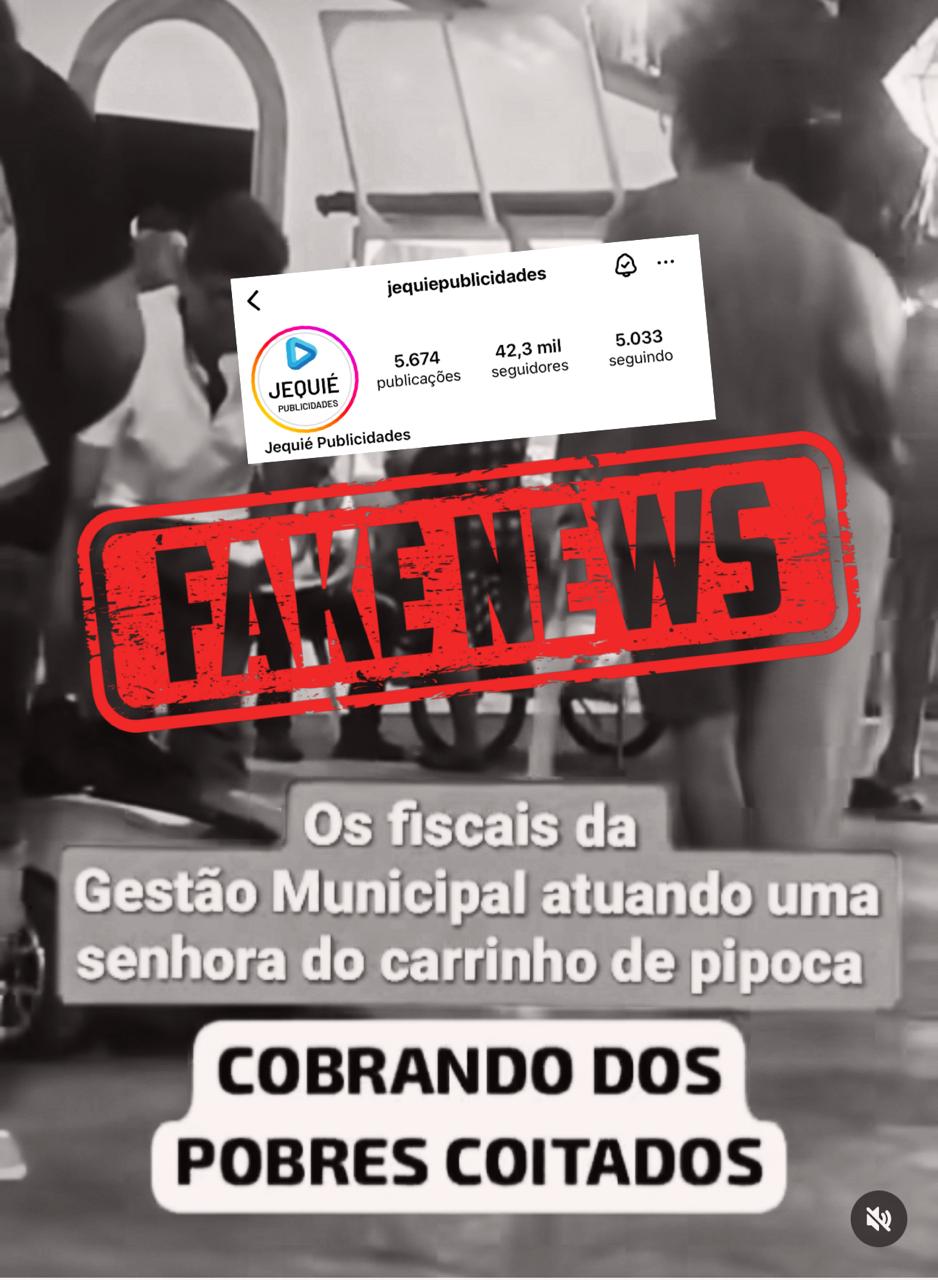 VÍDEO PUBLICADO EM PÁGINA DO INSTAGRAM ACUSANDO A PREFEITURA DE JEQUIÉ DE COBRAR IMPOSTO DE VENDEDORA DE PIPOCAS É INVERÍDICO! VÍDEO PUBLICADO EM PÁGINA DO INSTAGRAM ACUSANDO A PREFEITURA DE JEQUIÉ DE COBRAR IMPOSTO DE VENDEDORA DE PIPOCAS É INVERÍDICO!