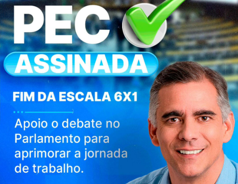 PEC 6x1, Leur Junior se posiciona a favorável ao debate da jornada de trabalho PEC 6x1, Leur Junior se posiciona a favorável ao debate da jornada de trabalho