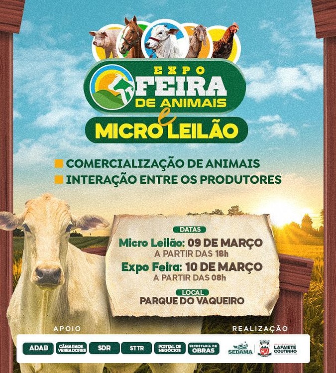 Primeira ExpoFeira 2024 em Lafaiete Coutinho, a força do agro se encontra aqui