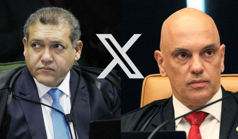 Nunes Marques dá prazo de 5 dias para Moraes justificar censura ao X Nunes Marques dá prazo de 5 dias para Moraes justificar censura ao X