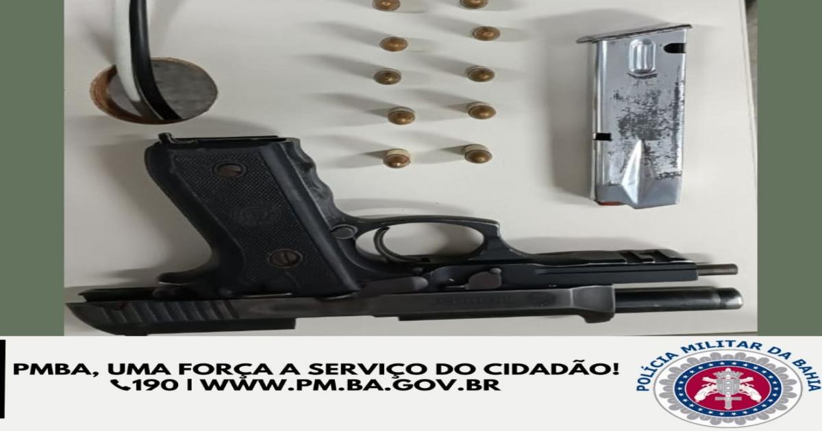 Polícia apreende menor armado com pistola 9mm no residencial Cachoeirinha