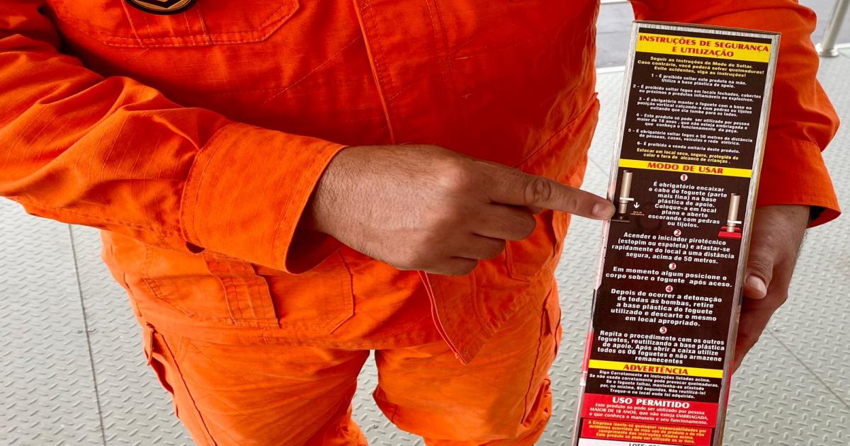 Corpo de Bombeiros dar dicas segurança para o manuseio dos fogos de artifício