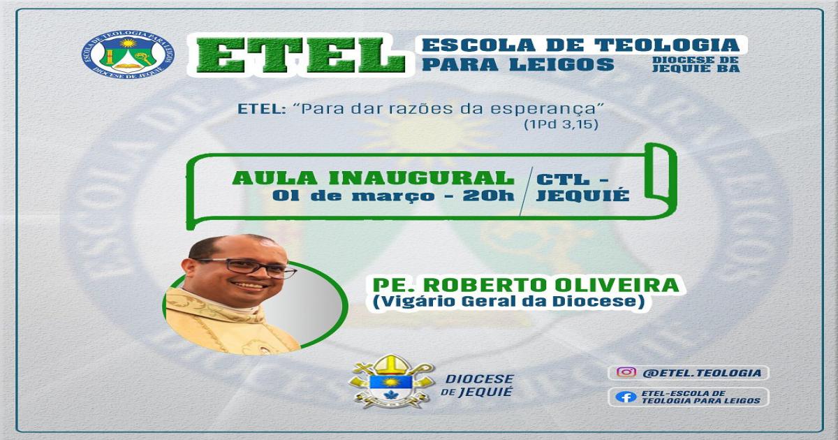 Início das aulas da Escola de Teologia para Leigos (ETEL)