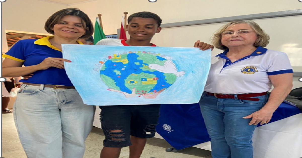 Lions Clube Jequié realizou o concurso Cartaz sobre a Paz 2024, na Escola Dorival Borges