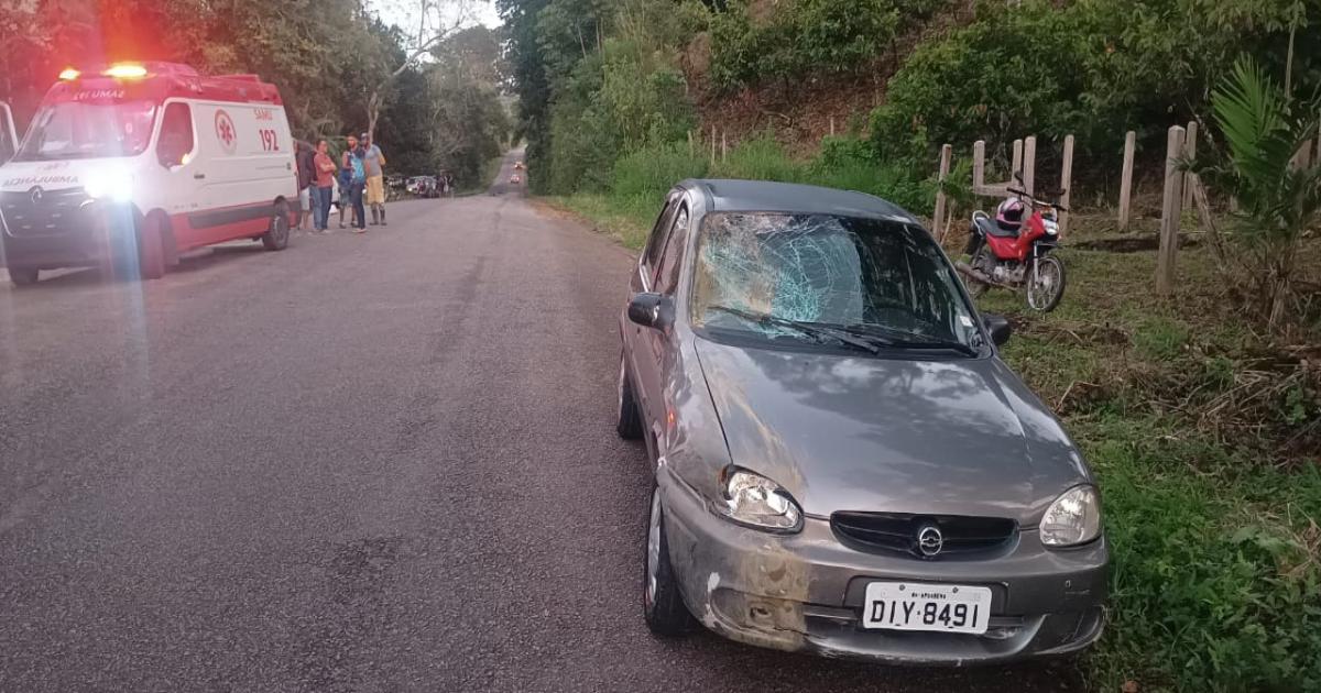 Homem se atira na frente do carro e é socorrido em estado grave