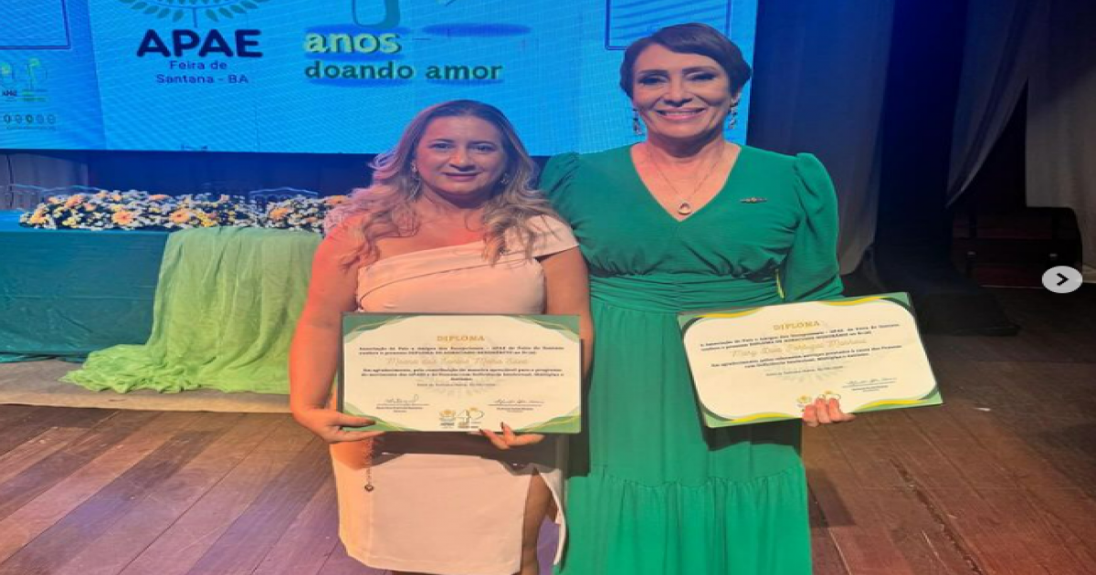 Agenda: Moana Meira recebe homenagem da APAE em Feira de Santana