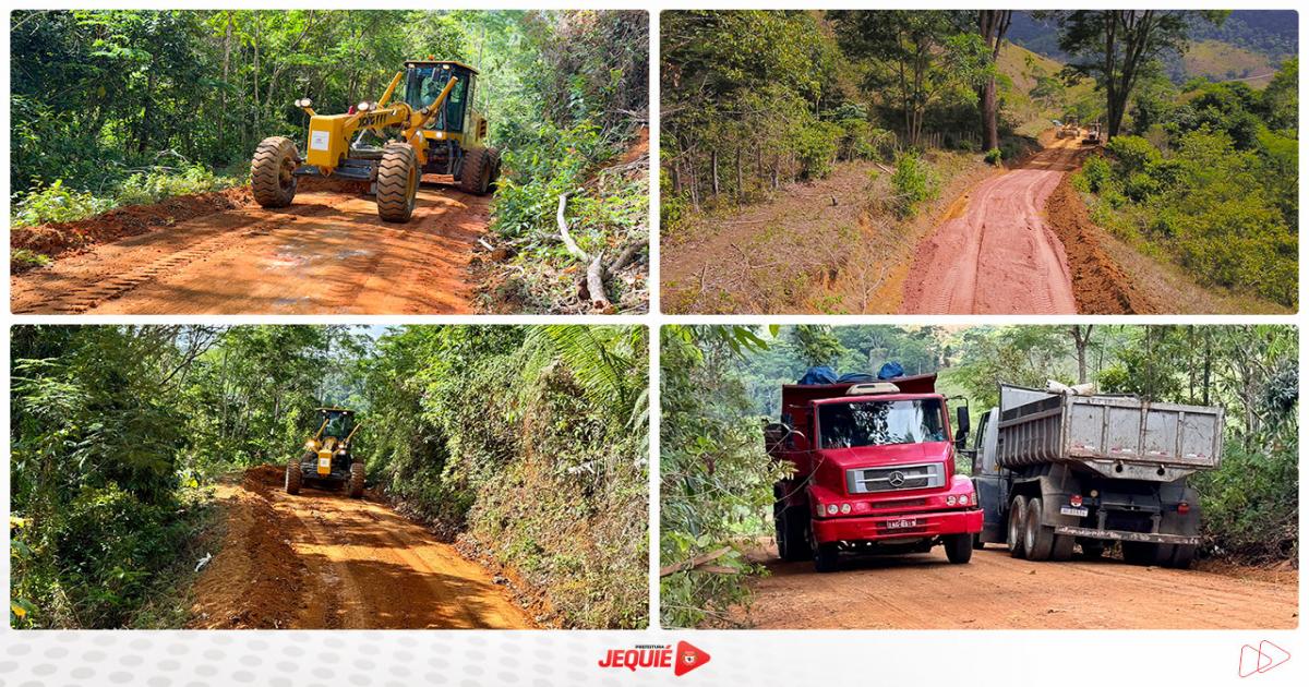 Prefeitura de Jequié acelera obras de recuperação de estradas rurais nos povoados de Campo Largo e Rio do Antônio