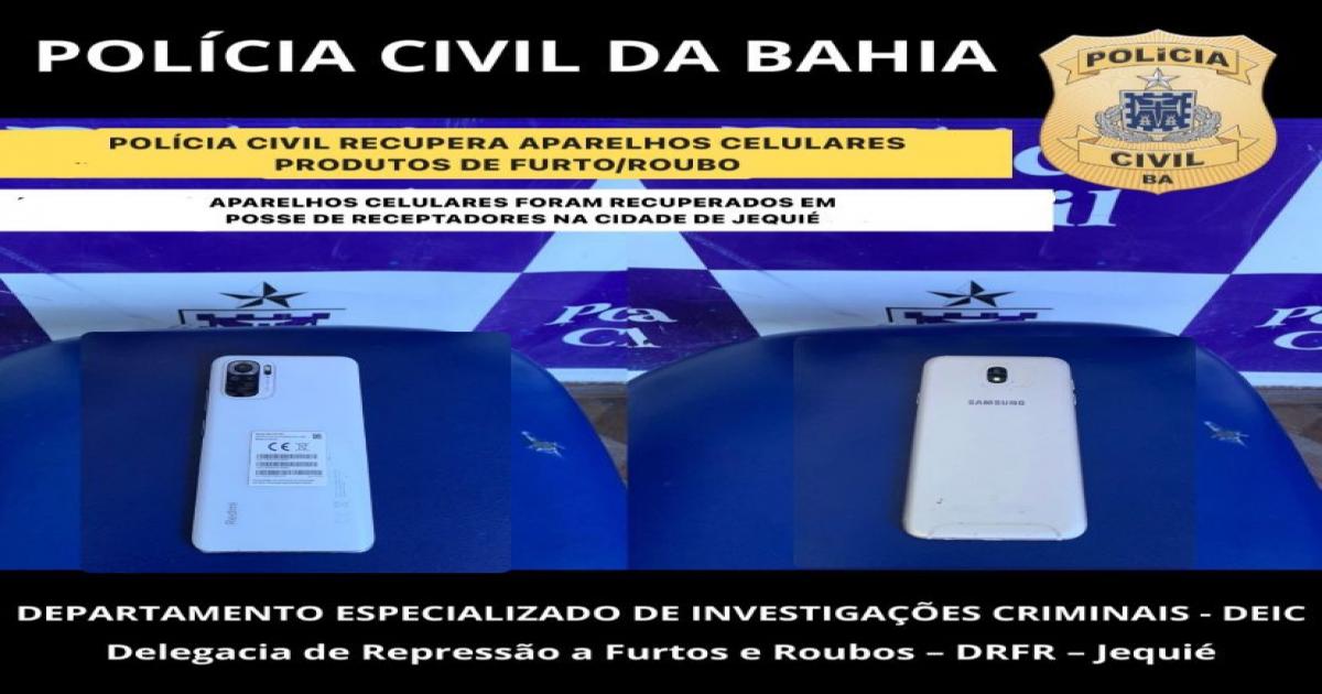 Duas pessoas foram intimadas por comprar celulares roubados