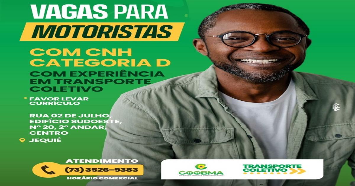 Empresa de ônibus está contratando motoristas com experiência