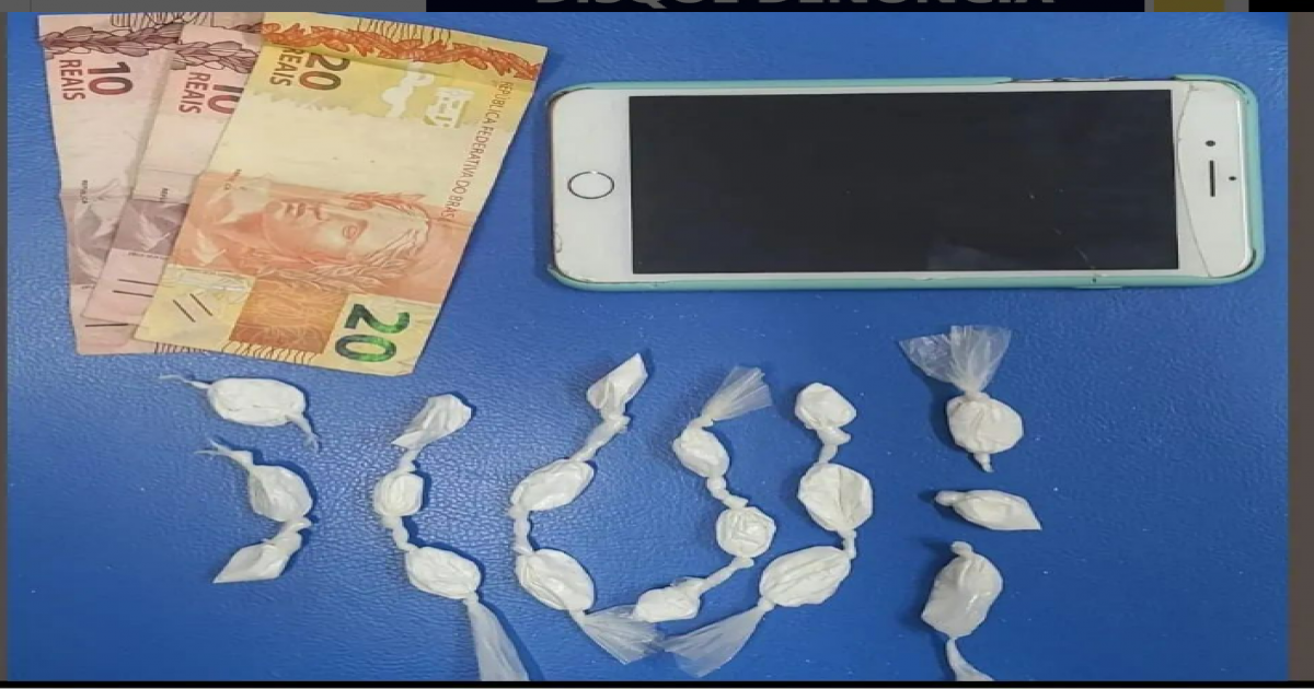 Jaguaquara: adolescente apreendido traficando cocaína na quebrada