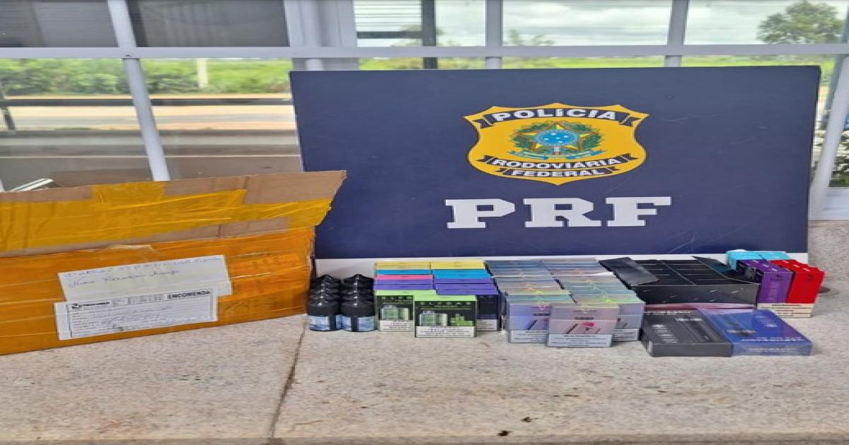 Vitória da Conquista, PRF intercepta carga de cigarros eletrônicos