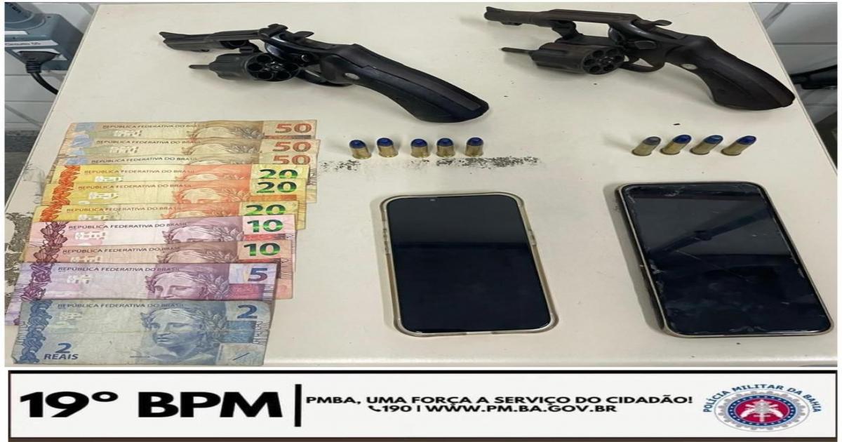 Polícia Militar acaba com festa no Residencial Mandacaru 2 e prende bandidos armados
