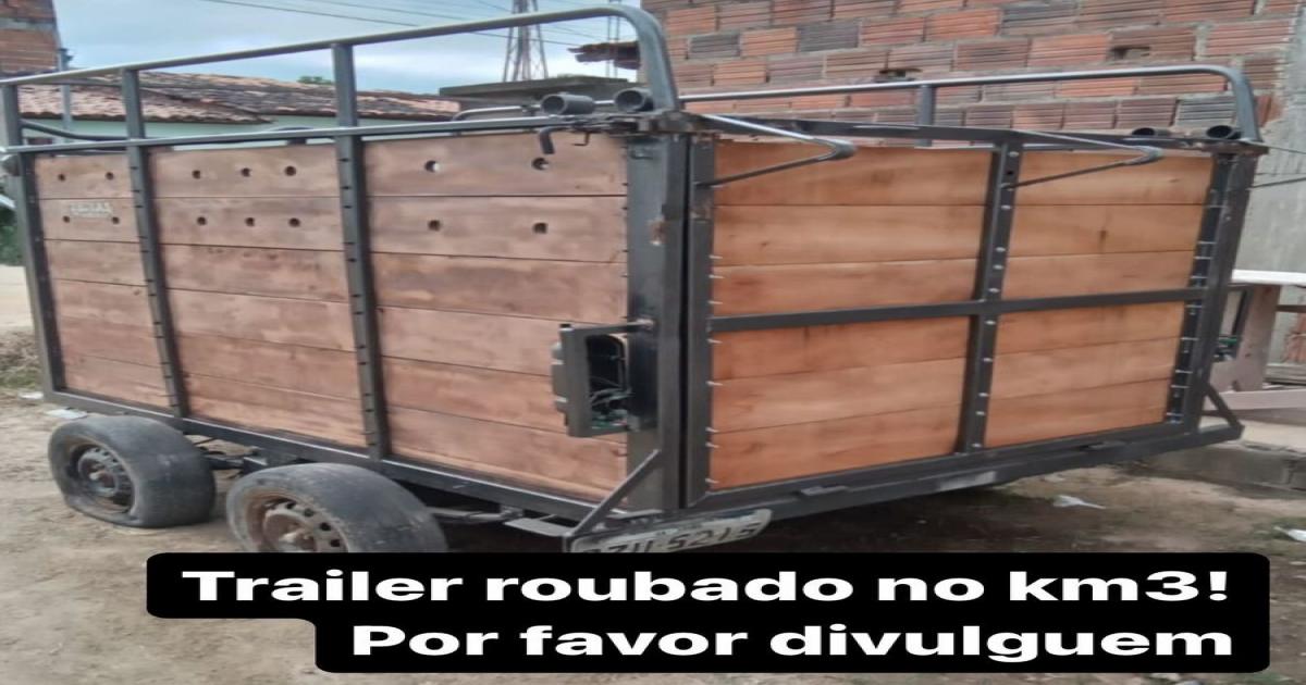Jequié: trailer para transporte de animais foi furtado durante a madrugada no bairro Km 3