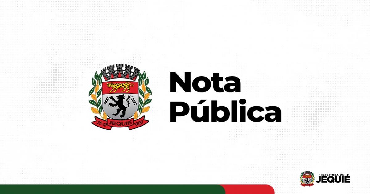 Nota de resposta à falsa acusação feita pelo vereador Sydney Magal