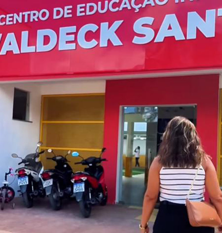 Vereadora Moana Meira fiscalizou a recém-inaugurada creche Waldeck Santos Silva