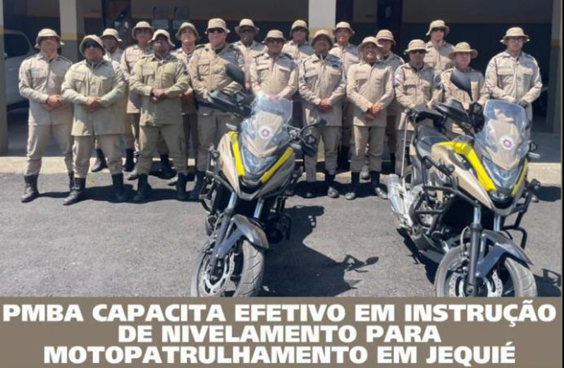 CIPRv realiza instrução de nivelamento para motopatrulheiros em Jequié CIPRv realiza instrução de nivelamento para motopatrulheiros em Jequié