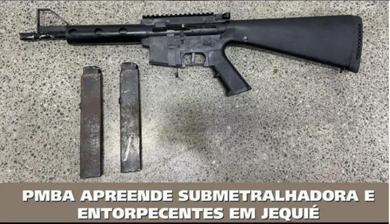 Rondesp Sudoeste deteve um meliante armado com submetralhadora no bairro Curral Novo