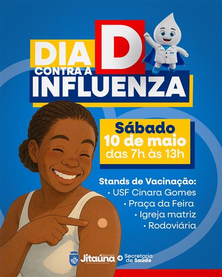 Jitaúna promoverá Dia D de vacinação contra a gripe no sábado, dia 10
