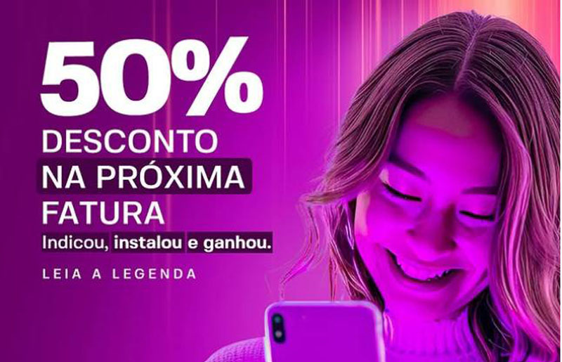 Sudoeste Fibra l indique um amigo e ganhe 50% de desconto na próxima mensalidade Sudoeste Fibra l indique um amigo e ganhe 50% de desconto na próxima mensalidade