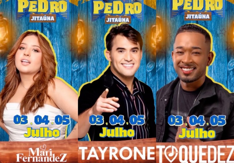 Prefeito de Jitaúna se antecipa e anuncia Mari Fernandez, Tayrone e Toque Dez para o São Pedro 2026
