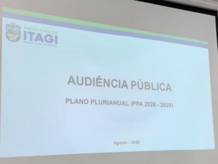Itagi realiza audiência pública para planejar ações dos próximos quatro anos Itagi realiza audiência pública para planejar ações dos próximos quatro anos