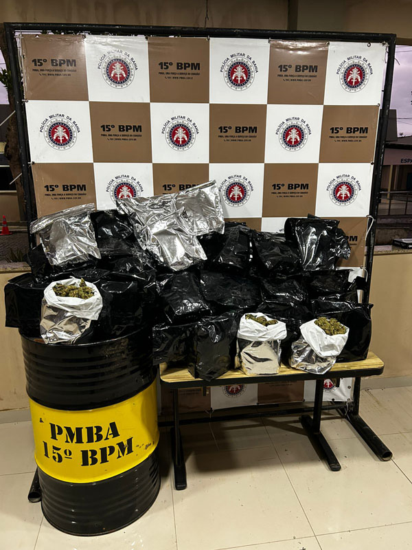 15º Batalhão apreende 45 kg de maconha em Itabuna 15º Batalhão apreende 45 kg de maconha em Itabuna