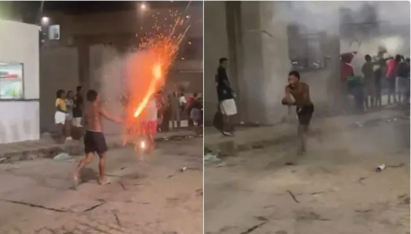 Jovem tem mão dilacerada após explosão de espada em Cruz das Almas