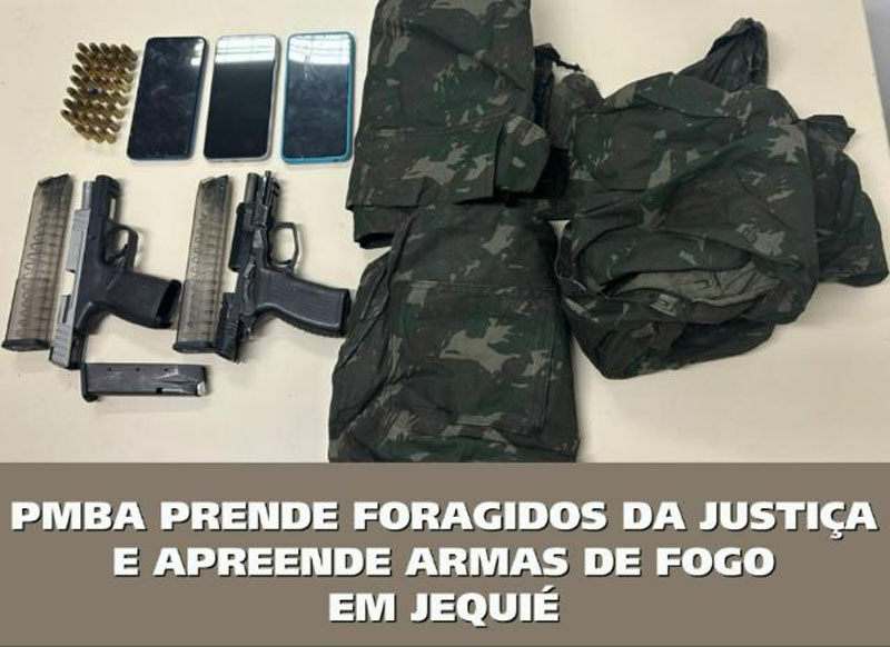 Foragidos da justiça são detidos com armas de fogo na região da Barragem da Pedra