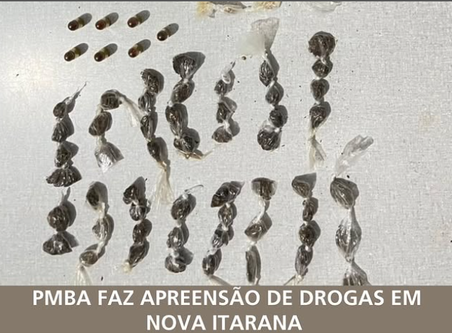 Nova Itarana | Operação Mapeamento resulta na apreensão de drogas e munições em área de matagal Nova Itarana | Operação Mapeamento resulta na apreensão de drogas e munições em área de matagal