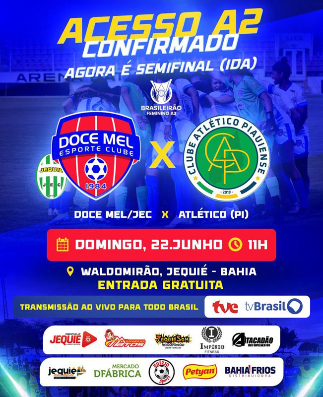 Waldomirão será palco da semifinal do Brasileirão Feminino A3 neste domingo com transmissão nacional pela TV Brasil e TVE