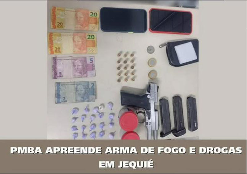 Dupla é presa com arma e drogas durante patrulhamento da PM em Jequié