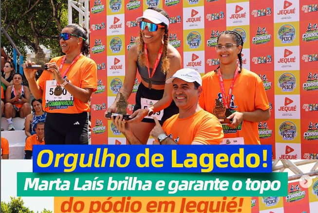 Atleta de Lagedo do Tabocal conquista 1º lugar na categoria feminina na corrida do aniversário de Jequié