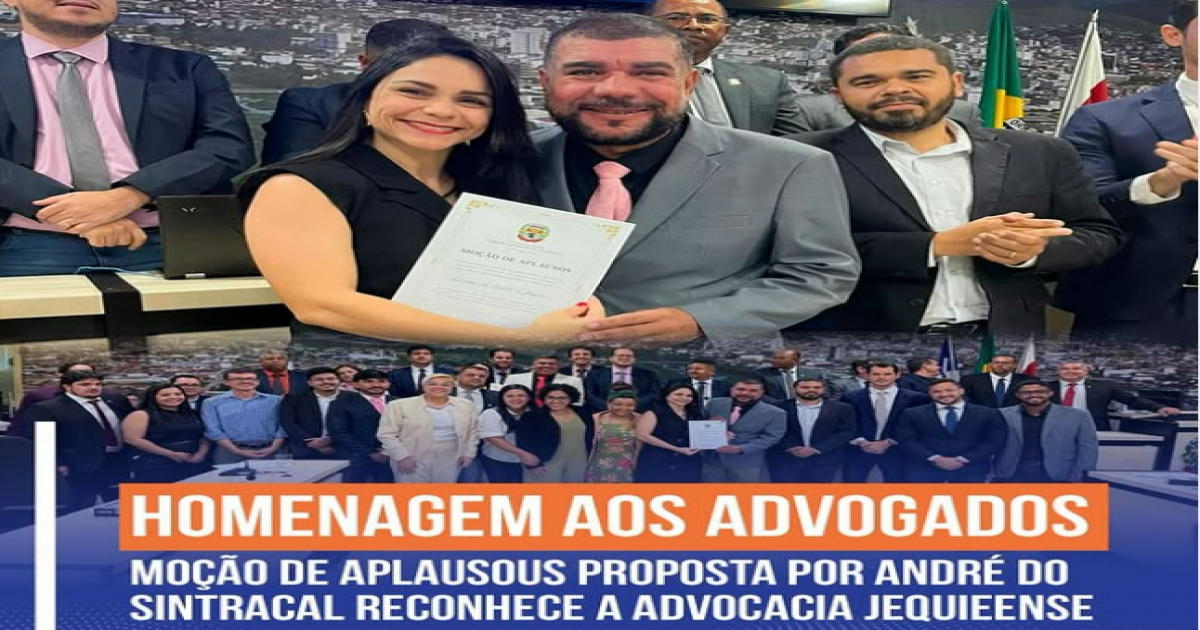 Câmara de Jequié homenageia advogados com Moção de Aplausos