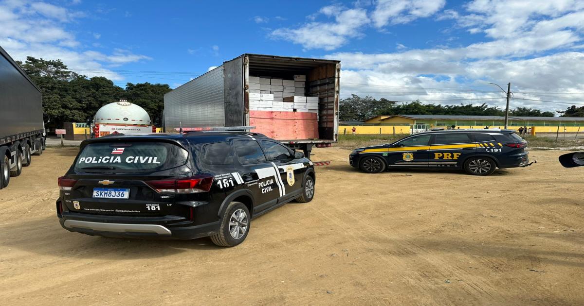 Em ação conjunta, Polícia Civil e PRF recuperam carga roubada avaliada em R$ 600 mil em Vitória da Conquista