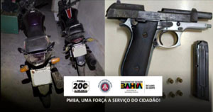 Operação policial em Barro Preto resulta em confronto, apreensão de arma e recuperação de motocicleta roubada