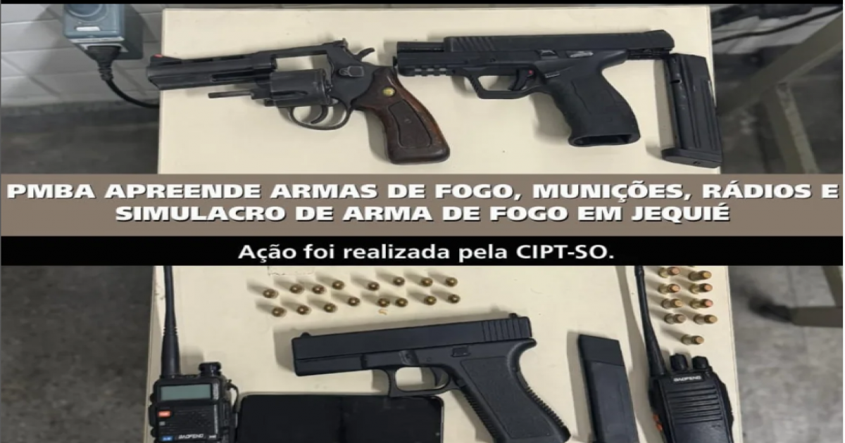HOMEM É PRESO PELA RONDESP COM ARMAS E SIMULACRO EM JEQUIÉ
