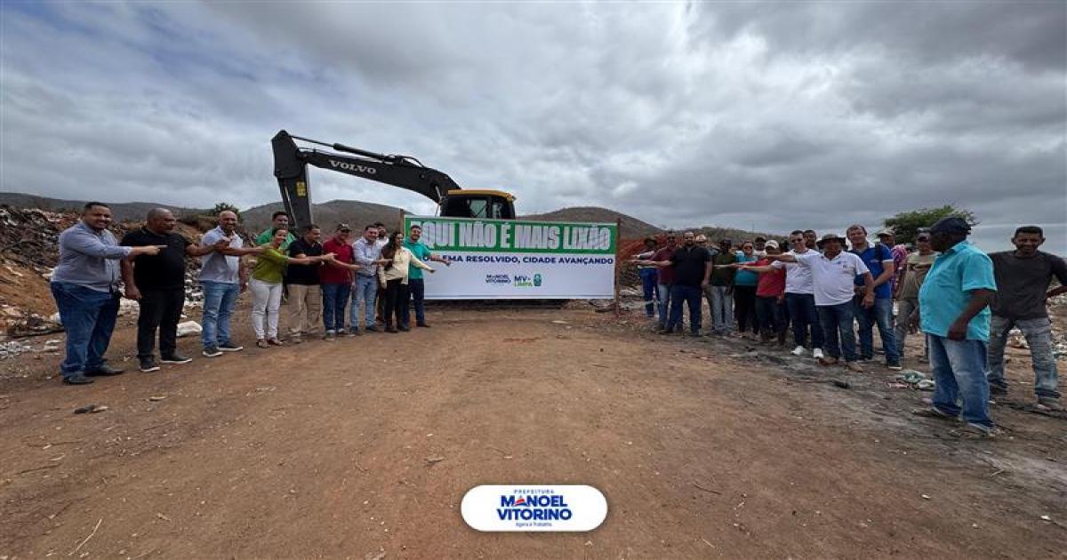 Prefeito Vinícius anuncia fim do lixão a céu aberto no município de Manoel Vitorino