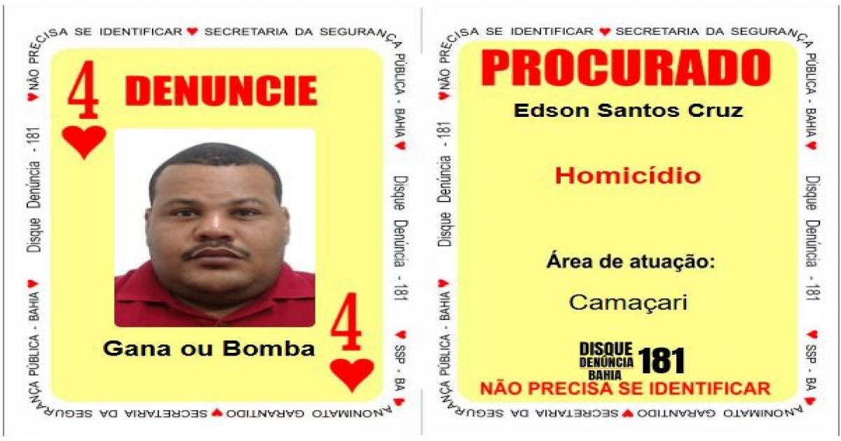 Seis criminosos são inseridos no Baralho do Crime da Segurança Pública
