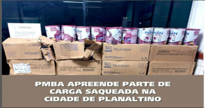 CIPE Central recupera parte da carga de leite NAN furtada após acidente na BR 026