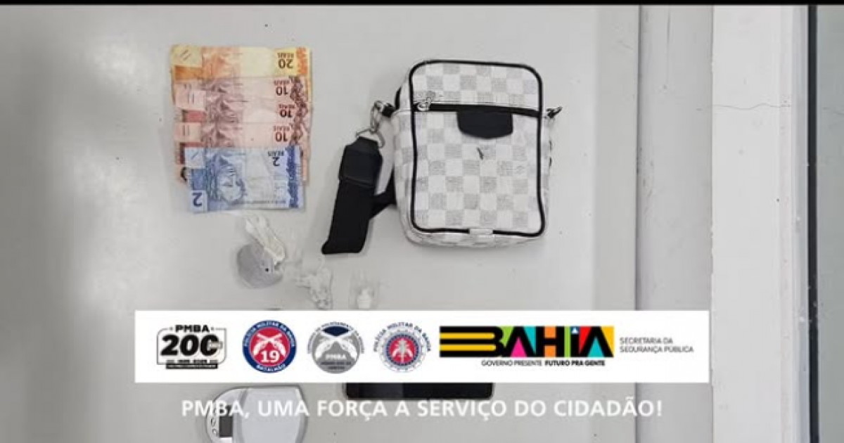 PM detém suspeito e apreende material ilícito no bairro Brasil Novo