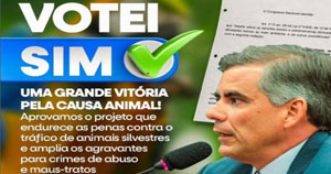 Leur Lomanto Jr vota a favor de projeto que aumenta penas para crimes contra animais