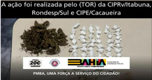Cocaína e dinheiro estavam em poder do meliante que tentou fugir da Polícia Militar em Itapitanga