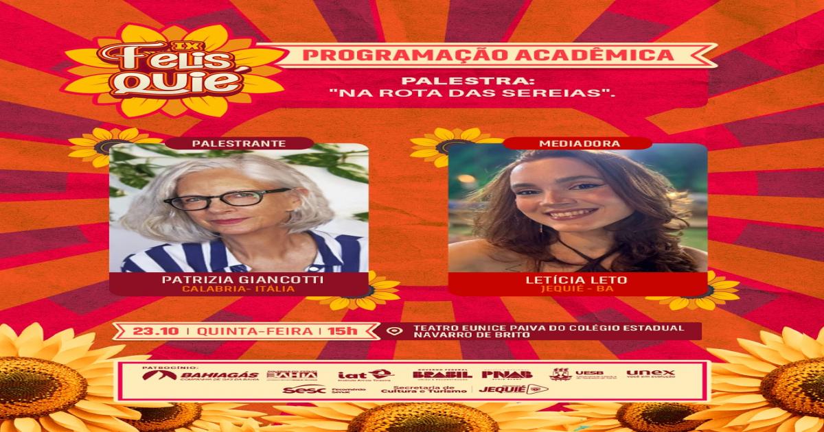 As relações culturais entre italianos e baianos  é  tema da IX Felisquié, que reúne nomes da cultura italiana e presta  homenagem a  artistas ítalo-br