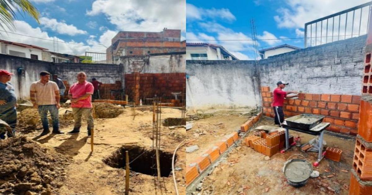 Prefeito de Jitaúna, Marcelo Pecorelli visita obras em andamento no Município